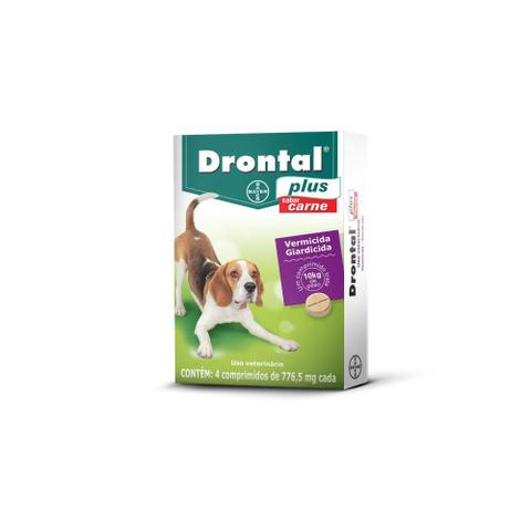 Imagem de Vermífugo Bayer Drontal Plus Sabor Carne - Cães 10 kg - 4 comprimidos