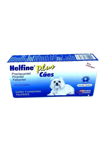 Imagem de Helfine Plus Cães - Vermífugo - Agener União - 4 Comprimidos - 4 Comprimidos