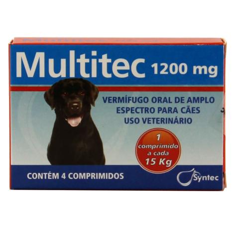 Imagem de Multitec 1200 mg vermífugo em comprimidos para cães