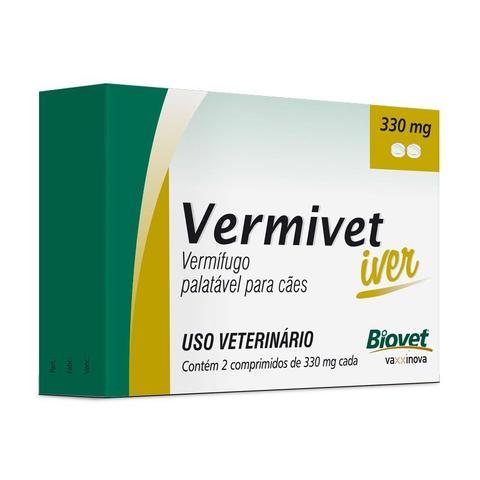 Imagem de Vermífugo Vermivet Iver Cães 330mg 2 Comprimidos