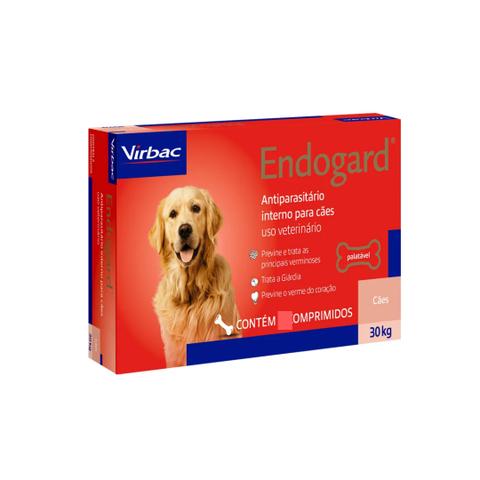 Imagem de Endogard Vermifugo Cães 30 Kg Caixa 6 Comprimidos Virbac