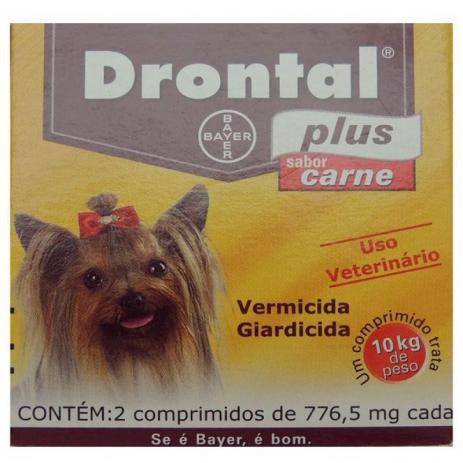 Imagem de Drontal plus sabor carne 10kg Caixa com 2 comprimidos