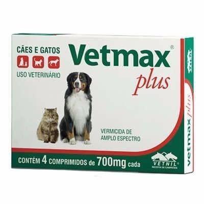 Imagem de Combo 4un Vermífugo Vetmax Plus 4 Comprimidos Cada - Vetnil