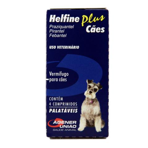 Imagem de Vermifugo Helfine Plus para Cães - 4 Comprimidos