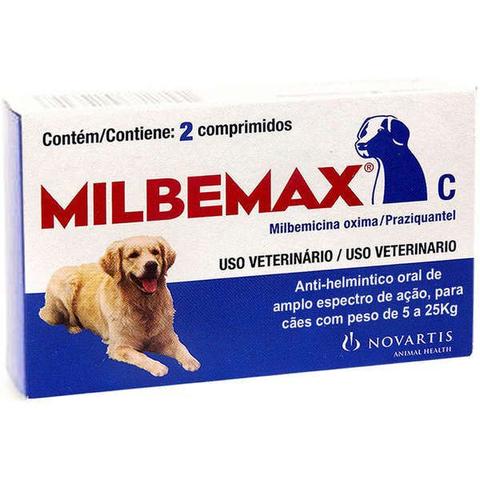 Imagem de Vermífugo Milbemax C Cães de 5 a 25 Kg (2 Comprimidos)