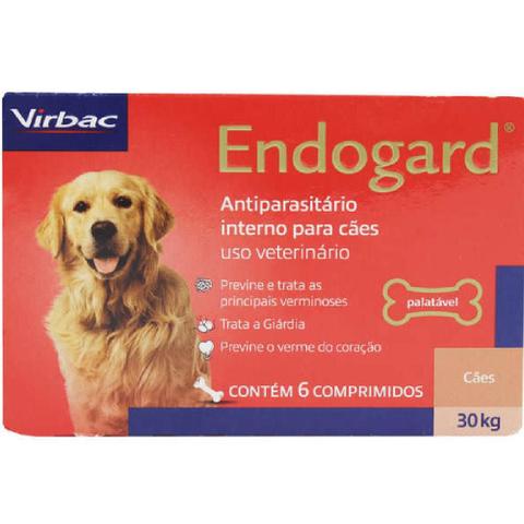 Imagem de Vermífugo Virbac Endogard para Cães até 30 Kg - 6 comprimidos