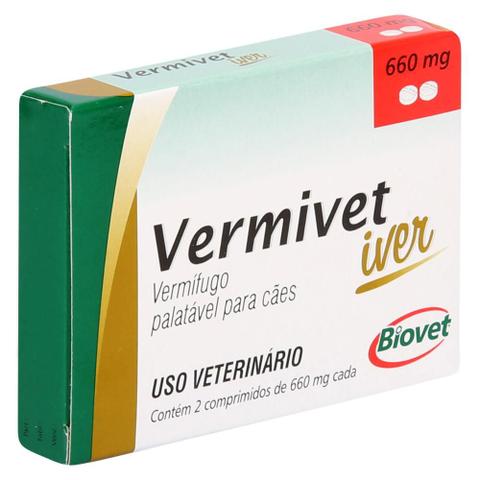 Imagem de Vermífugo Vermivet Iver Biovet 660mg c/ 2 Comprimidos