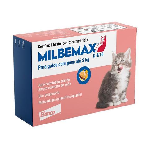 Imagem de Vermífugo Milbemax Gato Ate 2 Kg - 2 Comprimidos