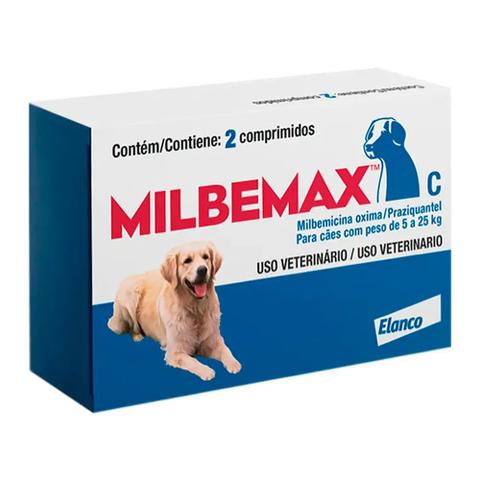 Imagem de Vermífugo Milbemax C para Cães de 5 a 25 Kg 2 Comprimidos